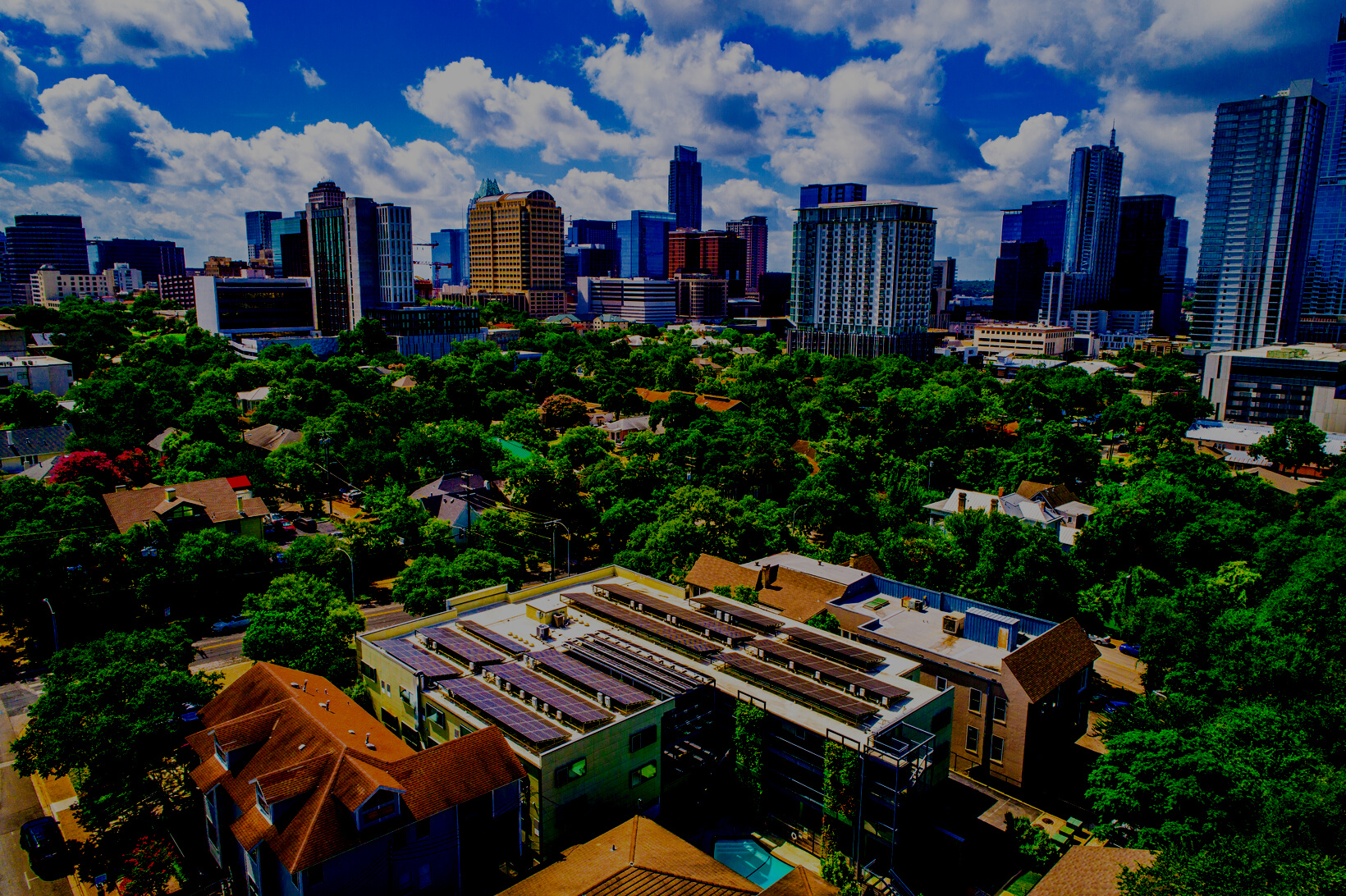 Solar Panel future of Austin Texas a renewable energy sustainable city